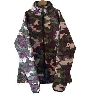 Columbia Women’s Medium Pink Camo Omni-Heat Jacket – Lightweight Insulated
